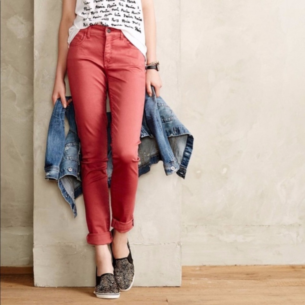 Anthropologie | Pilcro Coral Skinny Pants …